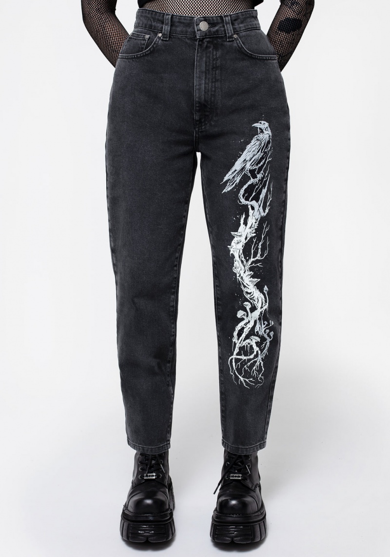 Disturbia Korun Riddick Washed Mom Jeans | EVN-43820671