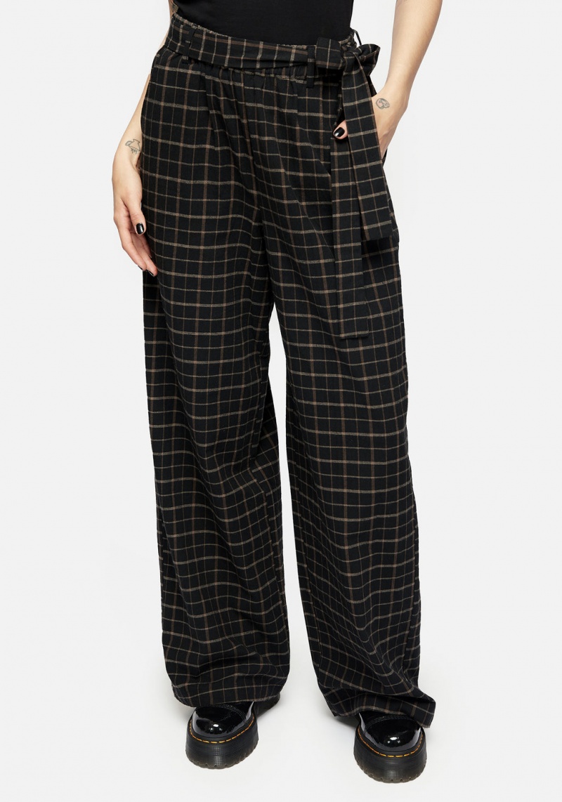 Disturbia Ransom Tie Taille Check Trousers | XJZ-22800136