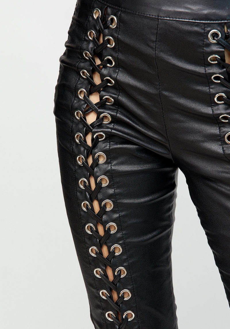 Disturbia Laced Leg Detail Bootcut Pants | LDU-46812149