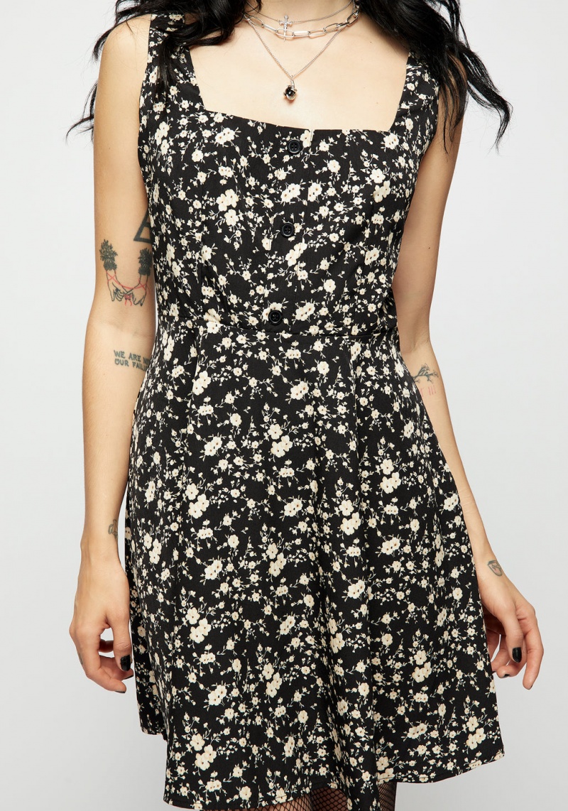 Disturbia Dryad Floral Button Mini Robe | LMP-48557694