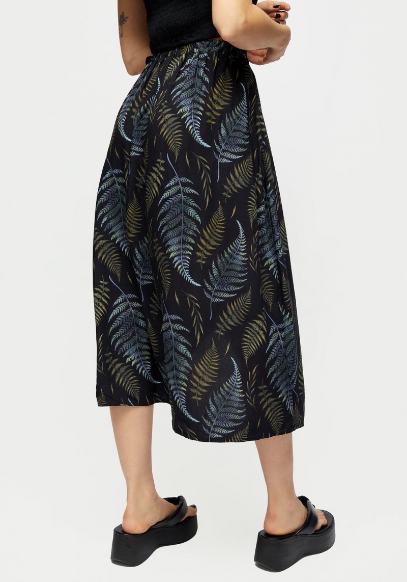 Disturbia Frond Print Faux Wrap Skirt | WYI-08309240