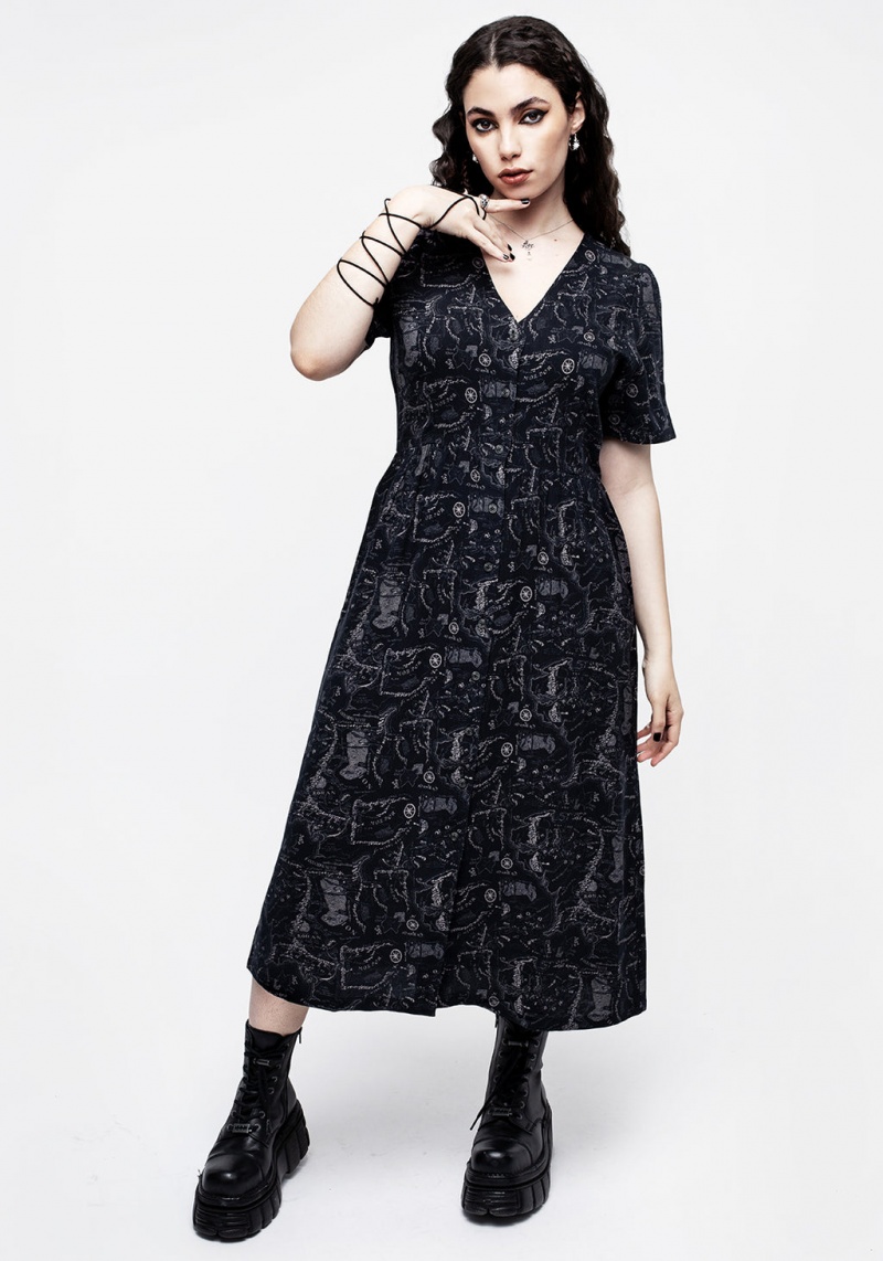 Disturbia Realm Button Down Midi Robe | KII-80182775