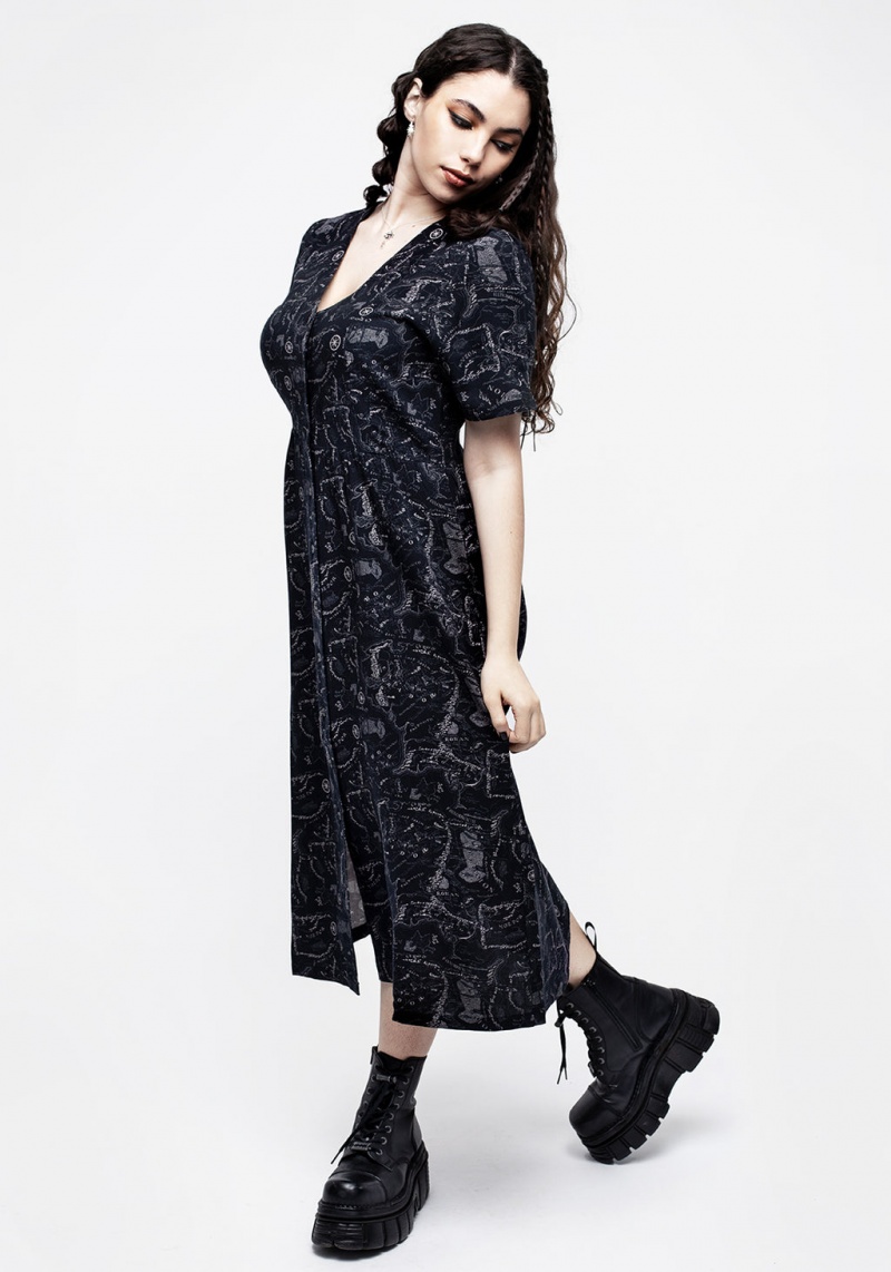 Disturbia Realm Button Down Midi Robe | KII-80182775