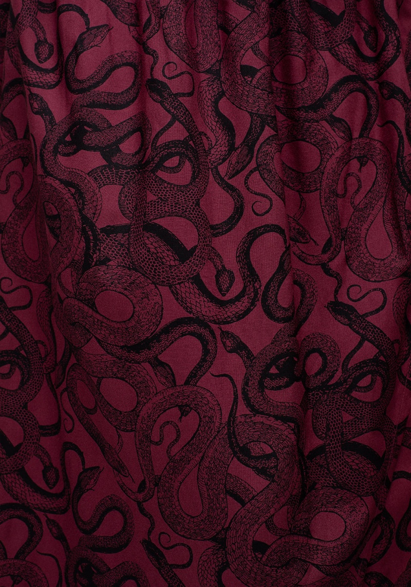 Disturbia Ophidia Snakes Print Wrap Skirt - Red | XVF-58536435