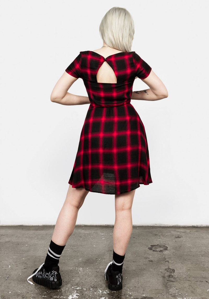 Disturbia Pennyroyal Red Check Robe | WDY-18088593