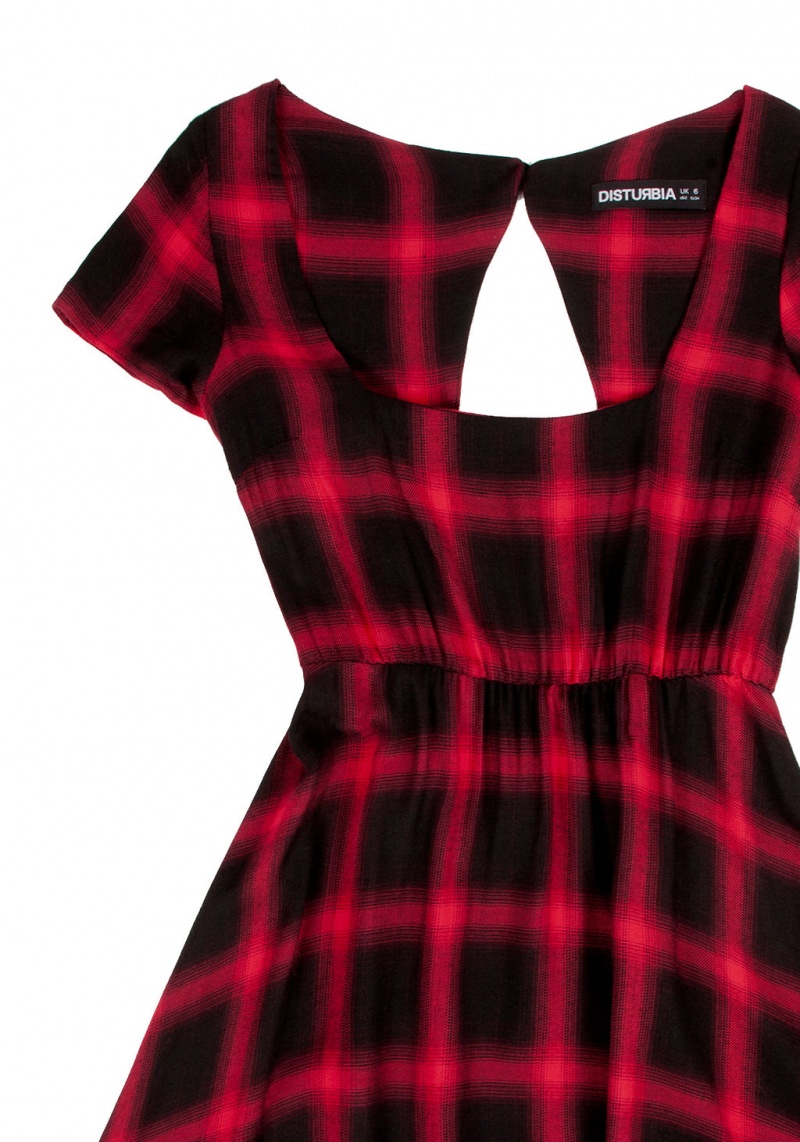 Disturbia Pennyroyal Red Check Robe | WDY-18088593