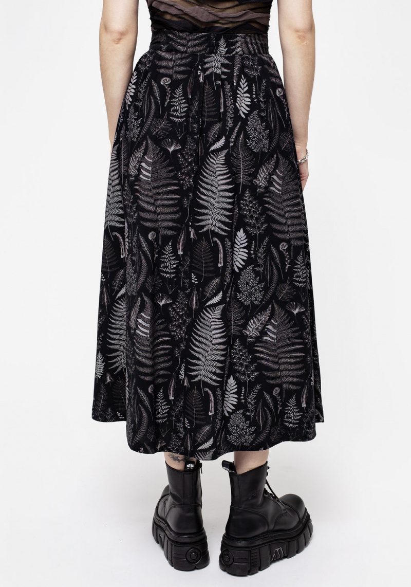 Disturbia Maidenhair Button Up Midi Skirt | TJH-82205204