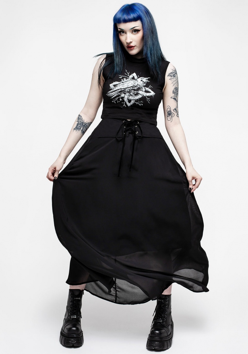 Disturbia Eris Dentelle Up Maxi Skirt | LDF-96673385