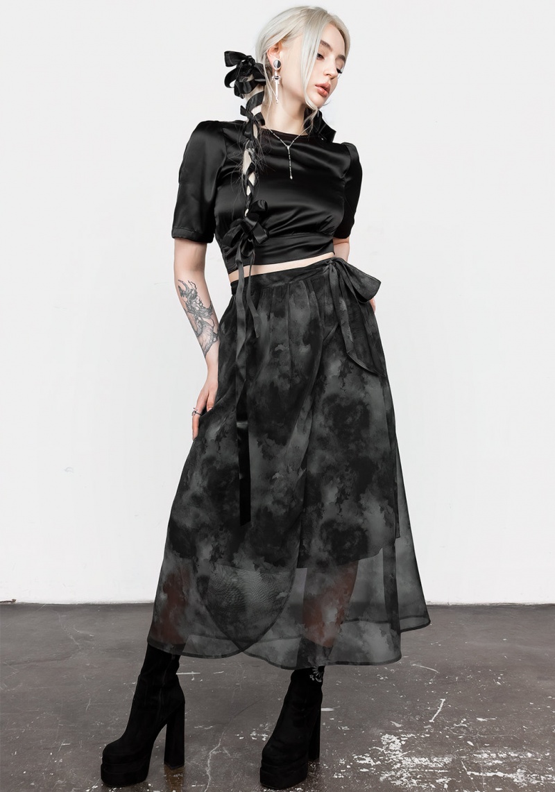 Disturbia Tempest Tie Taille Midaxi Skirt | QPA-21159780