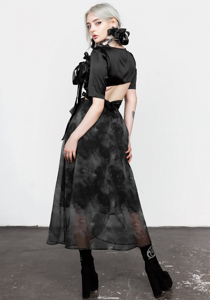 Disturbia Tempest Tie Taille Midaxi Skirt | QPA-21159780