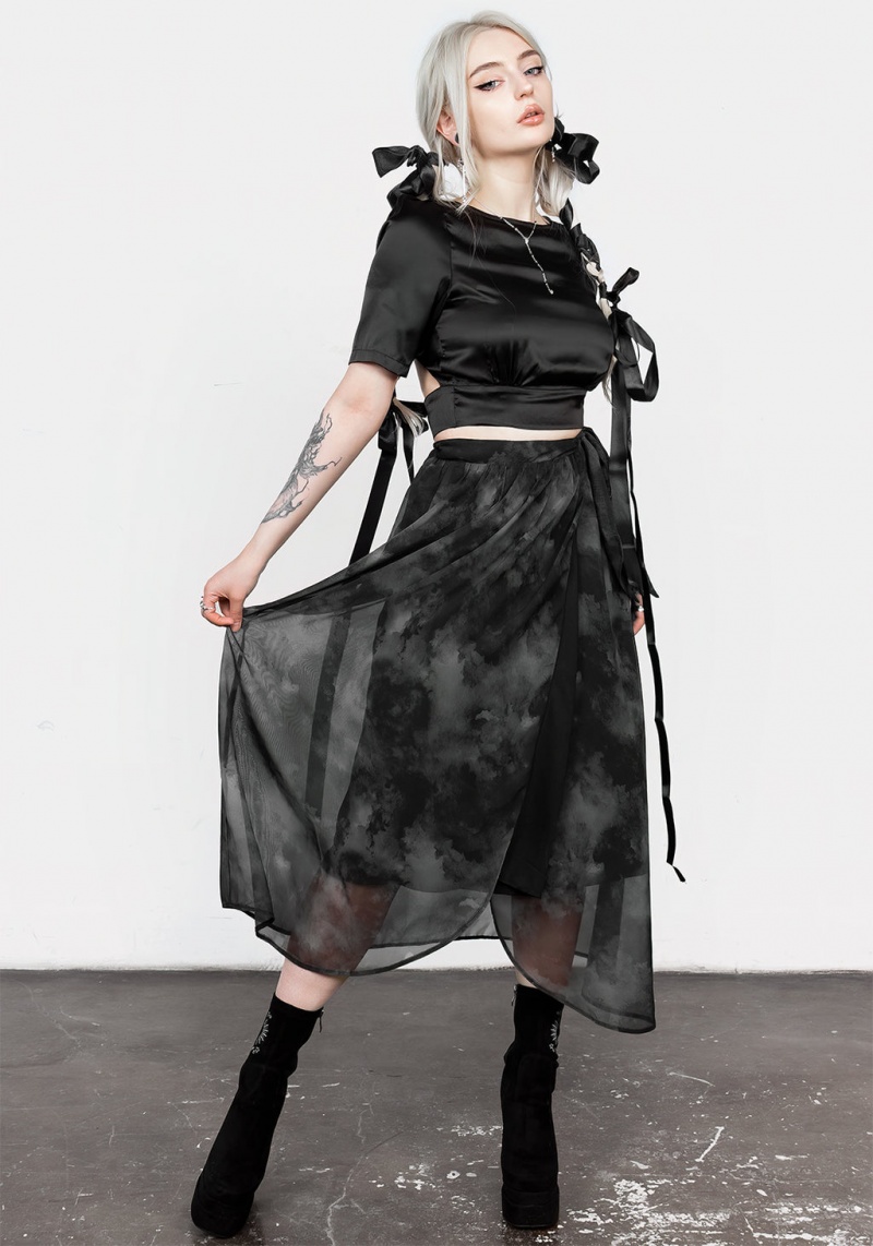 Disturbia Tempest Tie Taille Midaxi Skirt | QPA-21159780