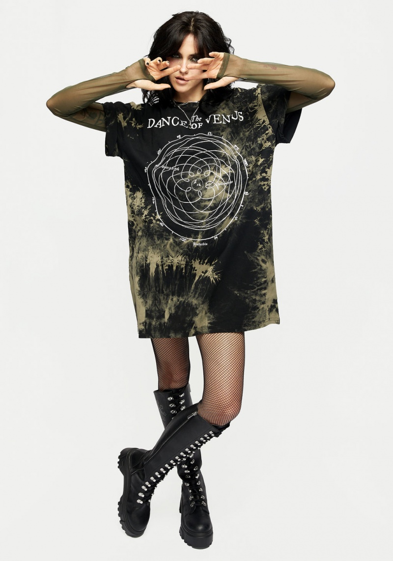 Disturbia Dance Of Venus Tie Dye T-shirt Robe | VJW-07912848