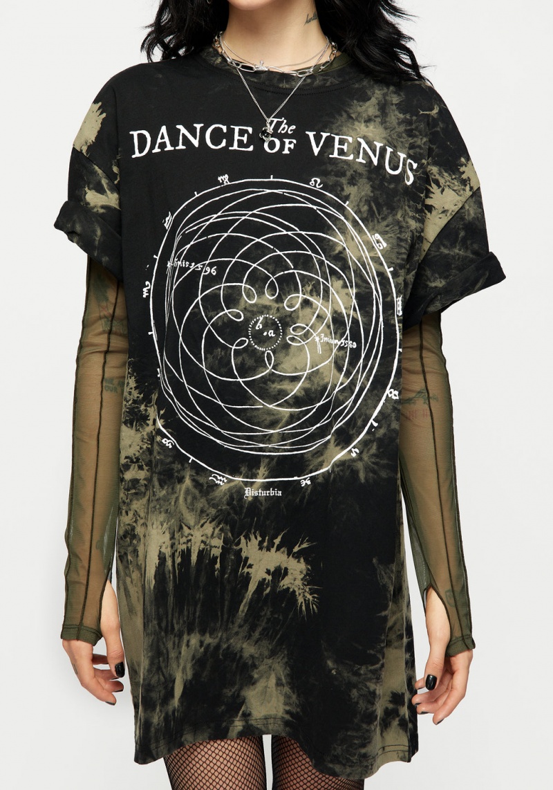 Disturbia Dance Of Venus Tie Dye T-shirt Robe | VJW-07912848