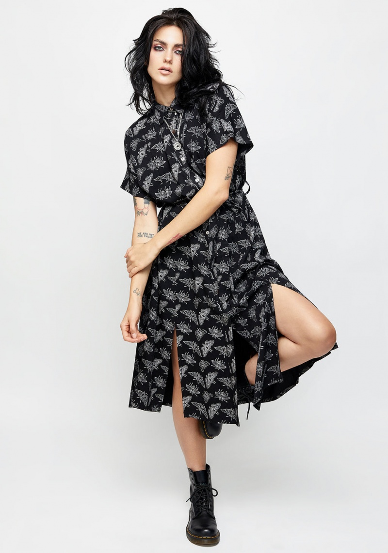 Disturbia Mortmoth Shirt Robe | ZNY-64720948