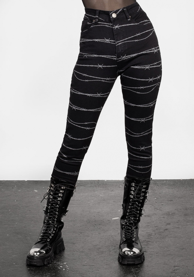 Disturbia Barbed Denim Mince Jeans | YBK-12744177