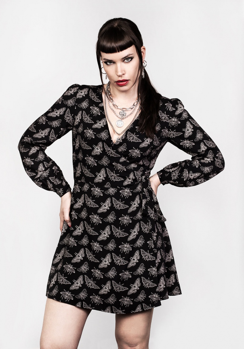 Disturbia Mortmoth Wrap Mini Robe | LSG-82121080