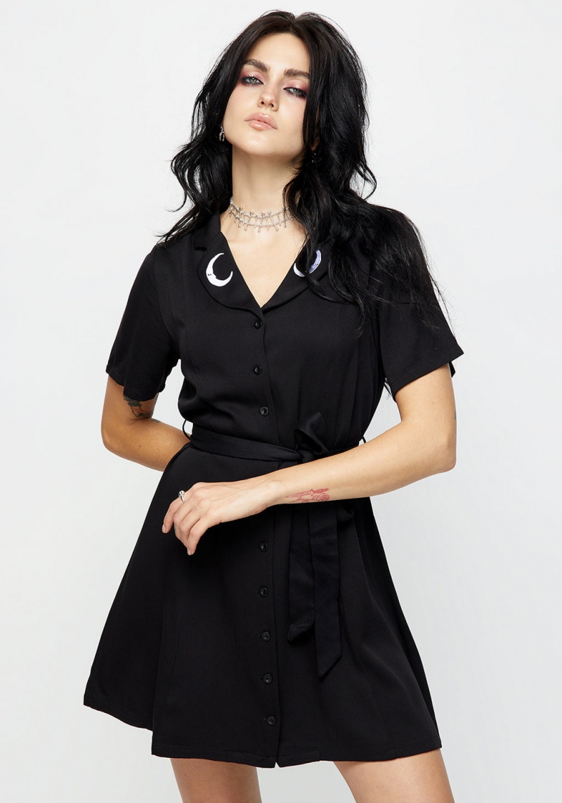 Disturbia Luna Button Down Mini Shirt Robe | JHM-62787435