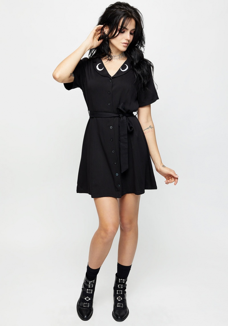 Disturbia Luna Button Down Mini Shirt Robe | JHM-62787435