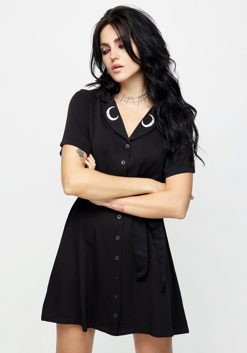 Disturbia Luna Button Down Mini Shirt Robe | JHM-62787435