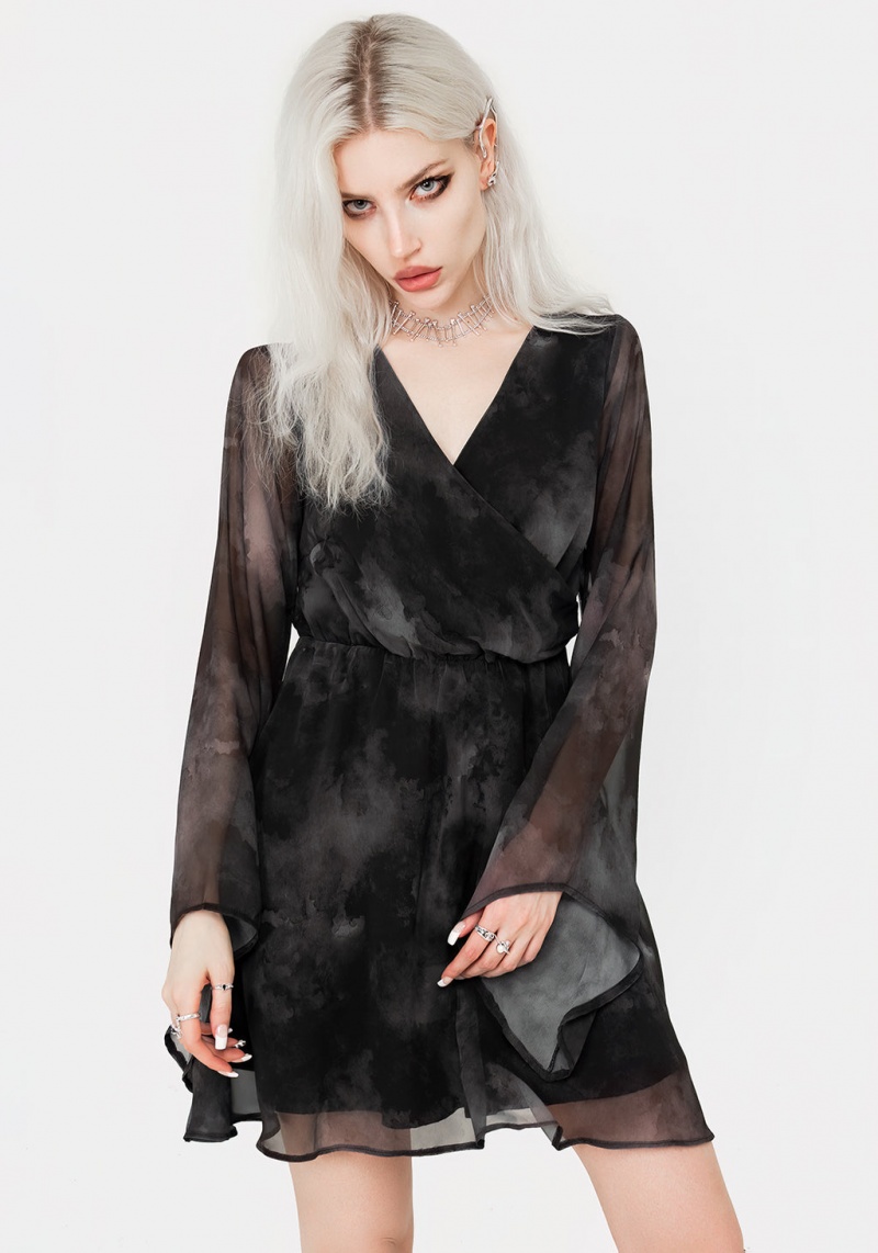 Disturbia Tempest Flared Sleeve Mini Robe | JZH-20713035