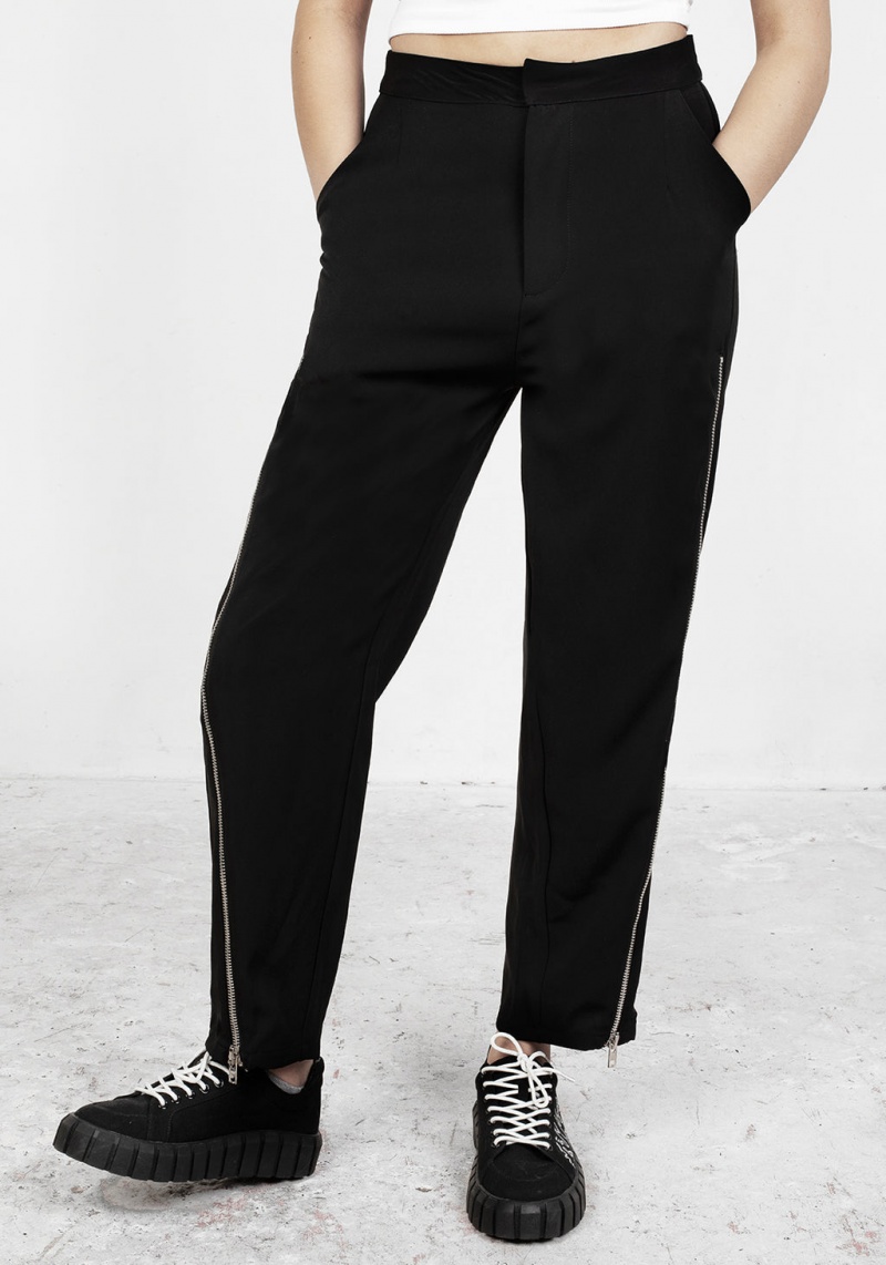 Disturbia Proto Zip Up Tailored Trousers | CJV-37129533