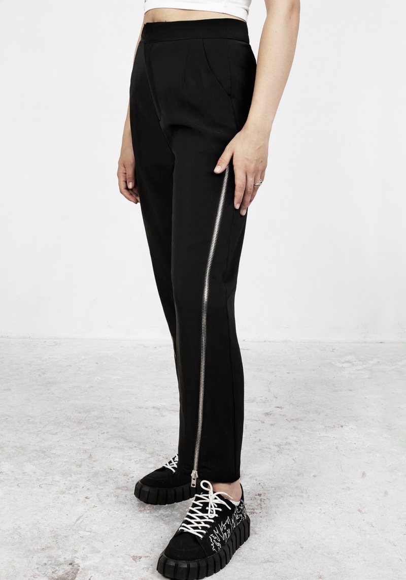 Disturbia Proto Zip Up Tailored Trousers | CJV-37129533