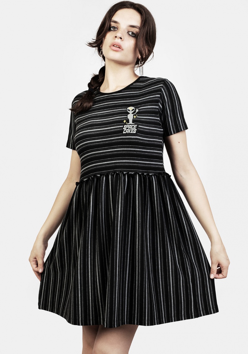 Disturbia Space Cakes Stripe Mini Robe | HAA-47669747