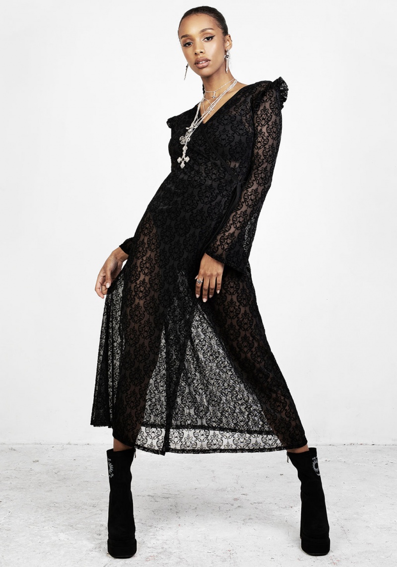 Disturbia Delena Maxi Wrap Robe | PDR-15520939