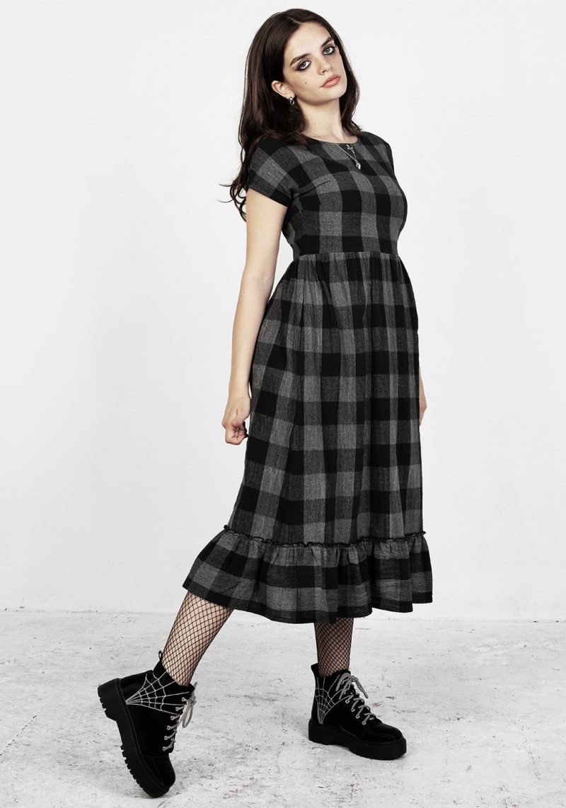 Disturbia Nyctophilia Midi Smock Robe | HYT-53538272