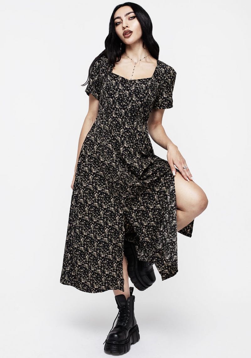 Disturbia Gardenia Print Split Midaxi Robe | HVW-05187208