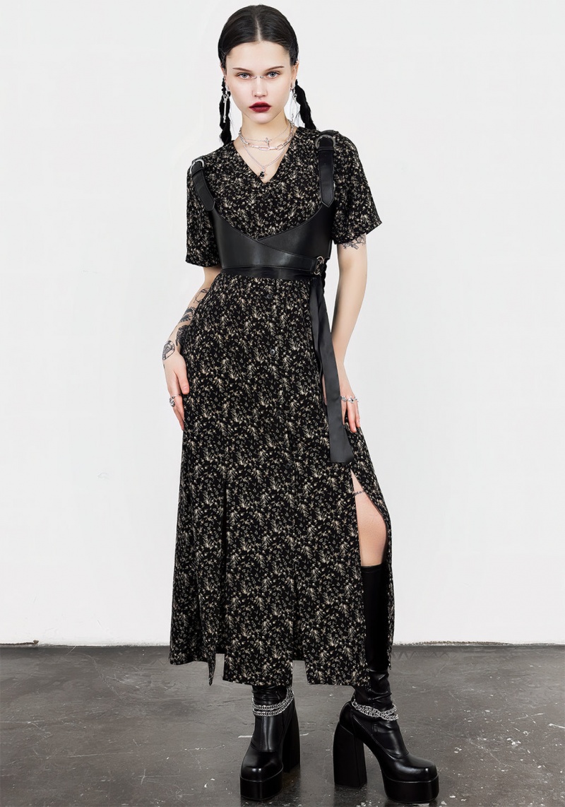 Disturbia Gardenia Print Button Down Midaxi Robe | EZY-17148028