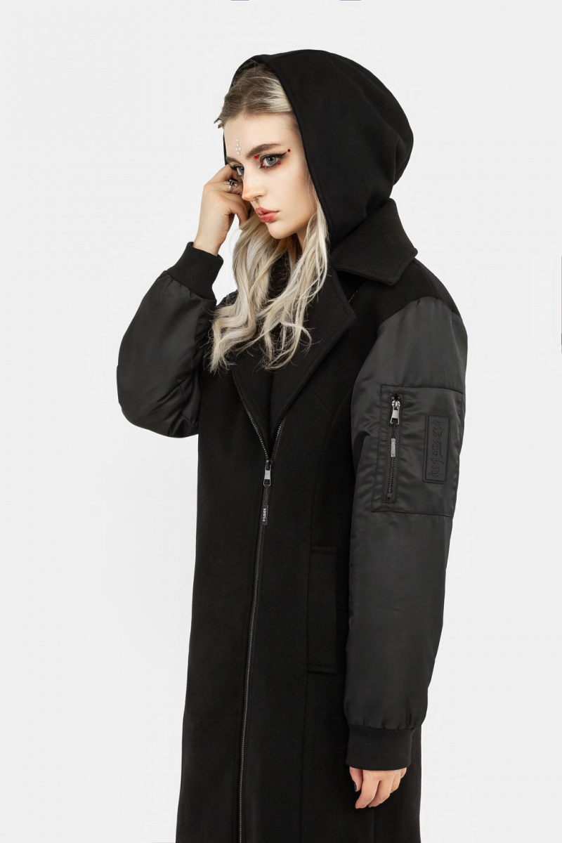 Disturbia Doomsday Bomber Coat with Detachable Hood | NWN-45244324