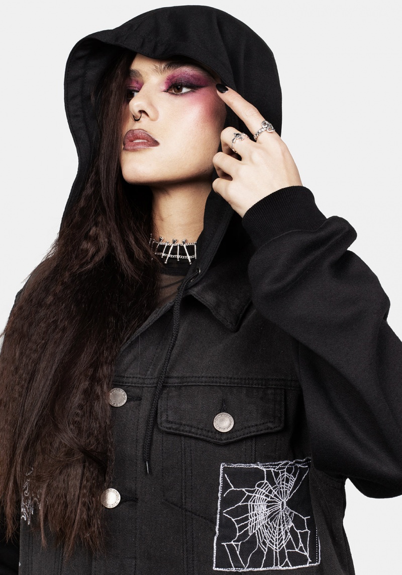 Disturbia Shadows Denim Hoody | FUU-61249830