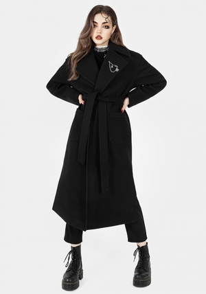 Disturbia Meltdown Oversized Coat with Brooch | PER-53818790