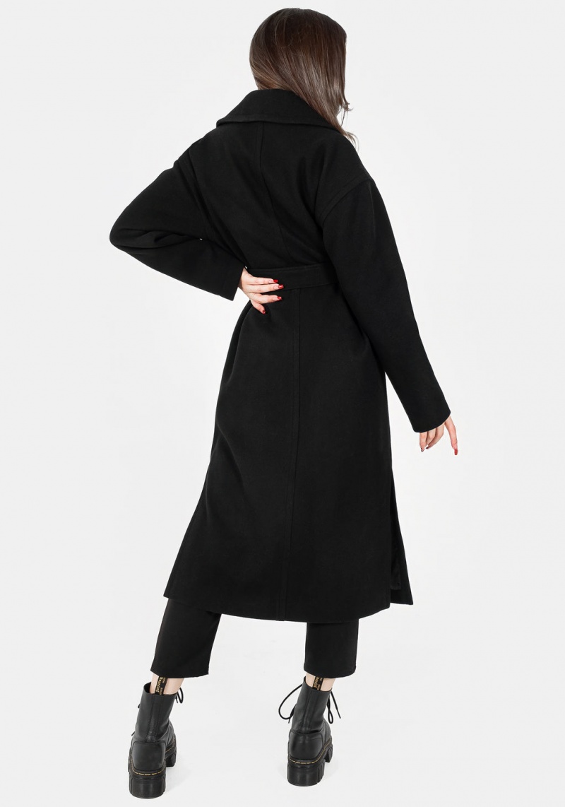 Disturbia Meltdown Oversized Coat with Brooch | PER-53818790