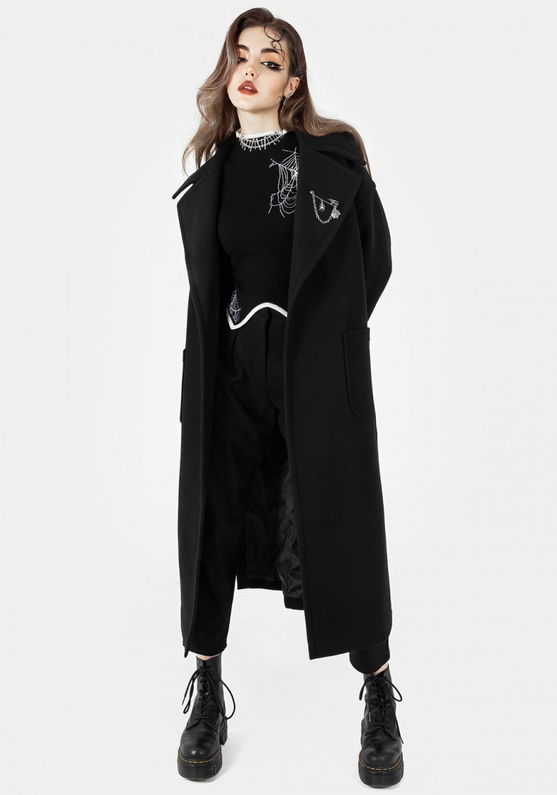 Disturbia Meltdown Oversized Coat with Brooch | PER-53818790