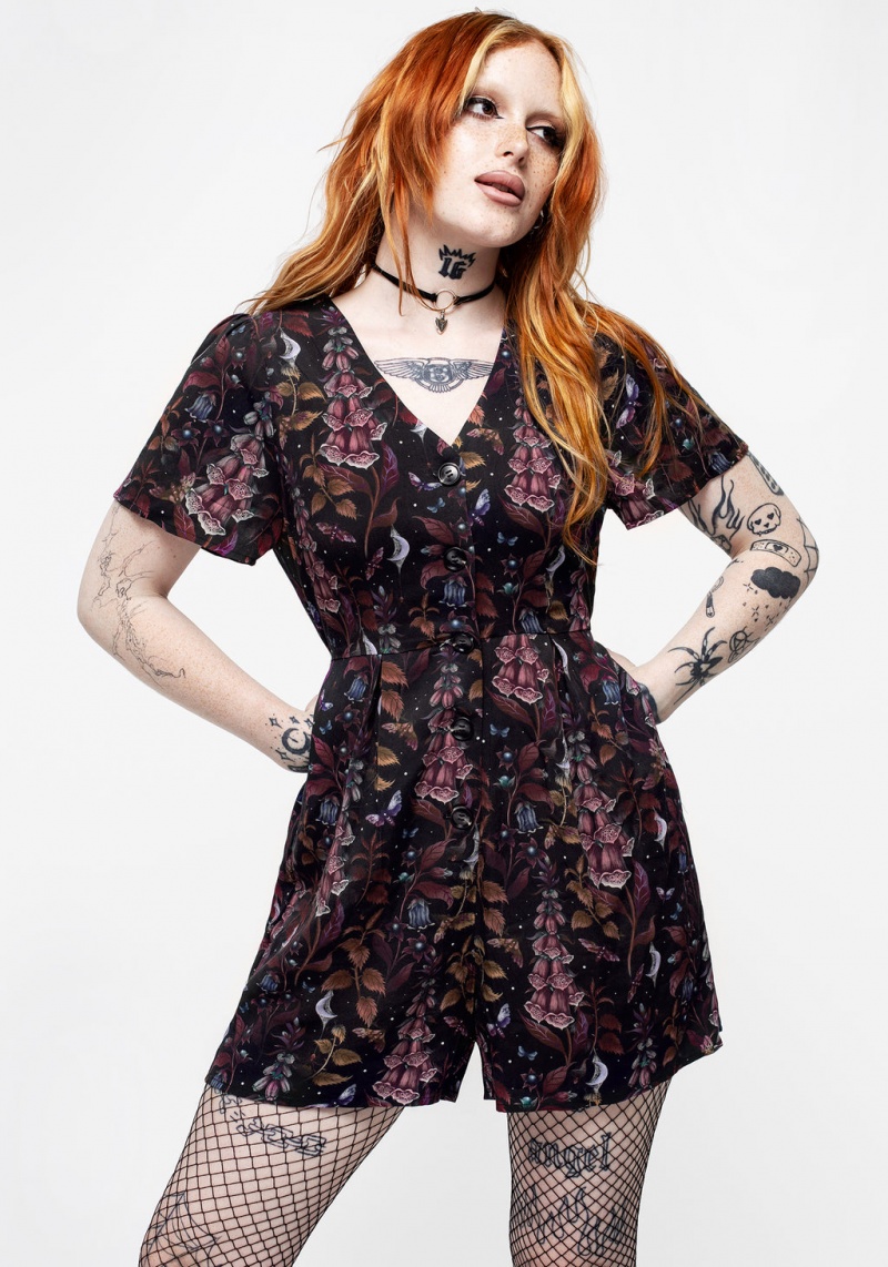 Disturbia Foxglove Button Up Playsuit | AVJ-76614686