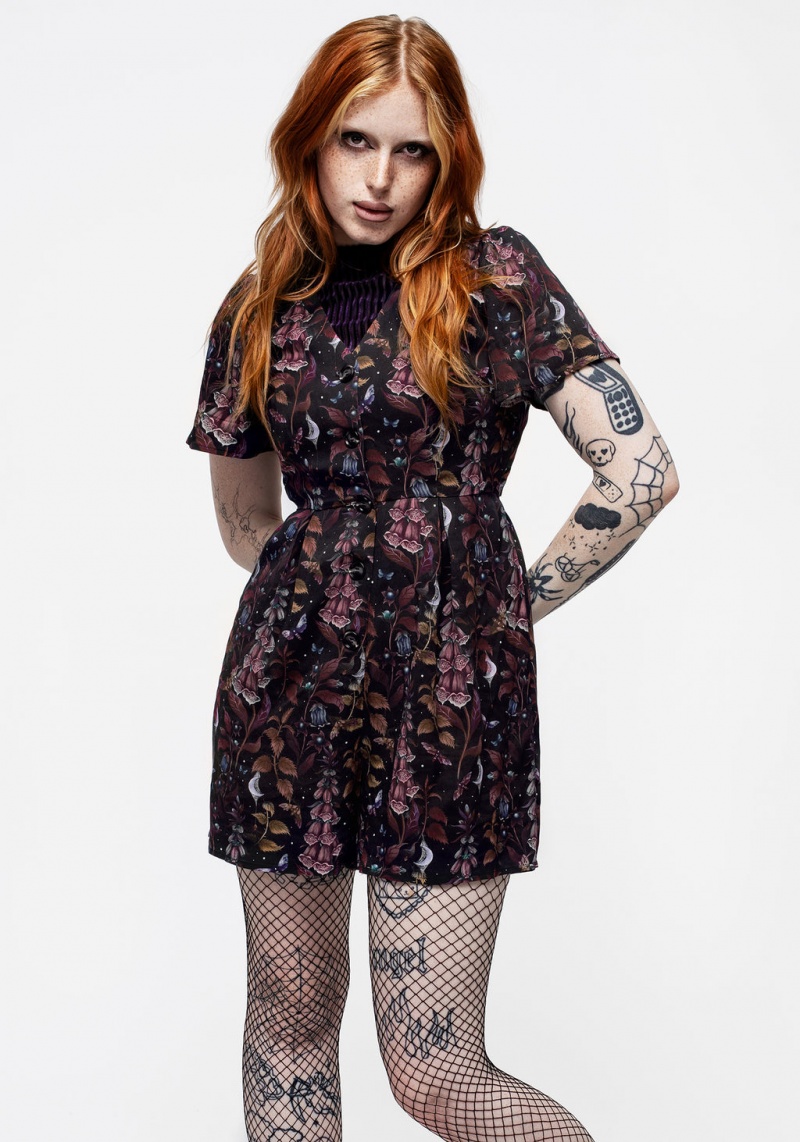 Disturbia Foxglove Button Up Playsuit | AVJ-76614686