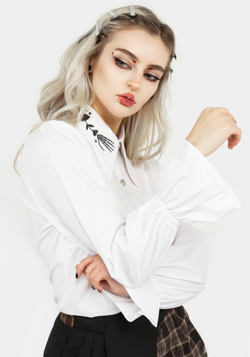 Disturbia Tempora Embroidered Button Up Shirt | RNG-15797909