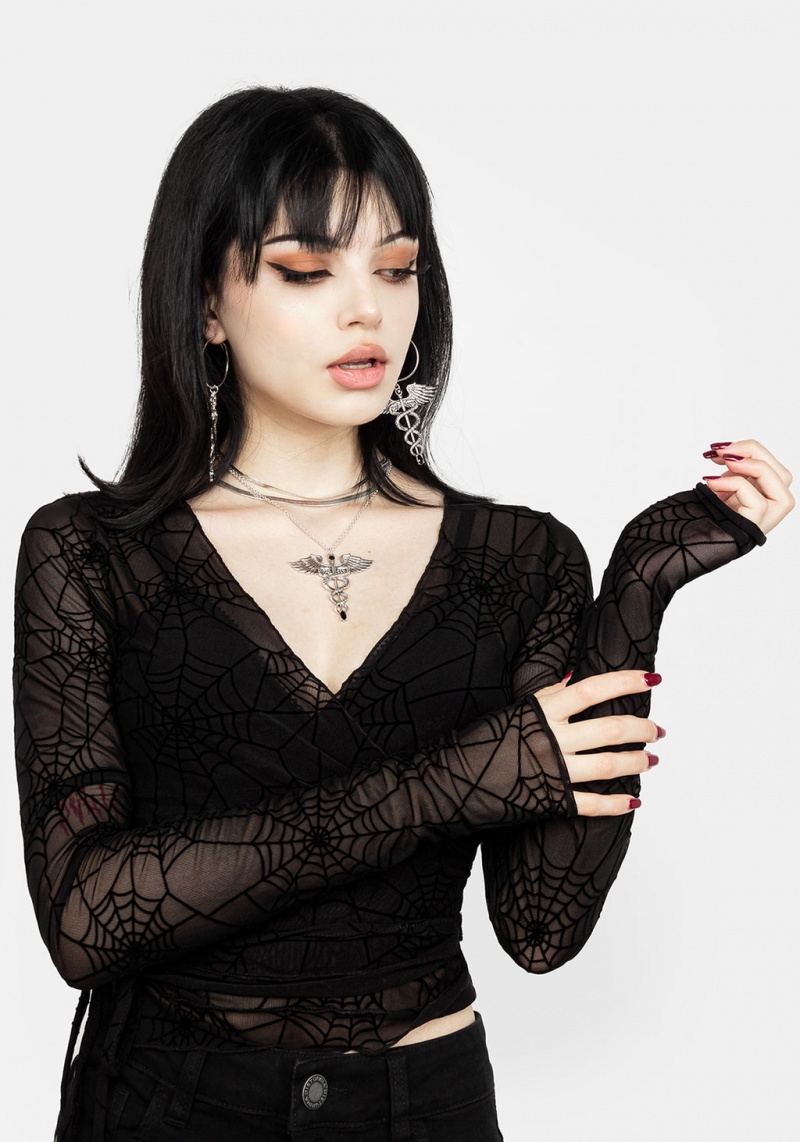 Disturbia Venom Mesh Wrap Top | YSO-55585598