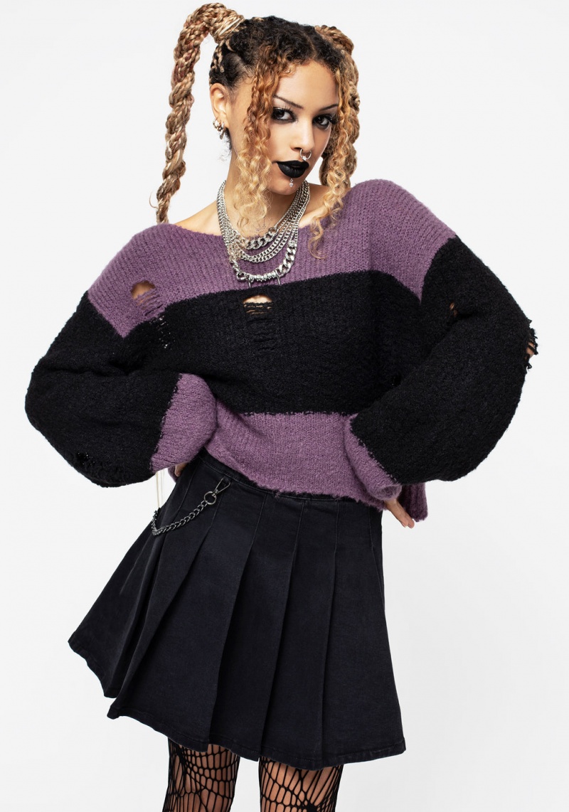 Disturbia Fuzz Relaxed Knit Jumper | XVD-16815646