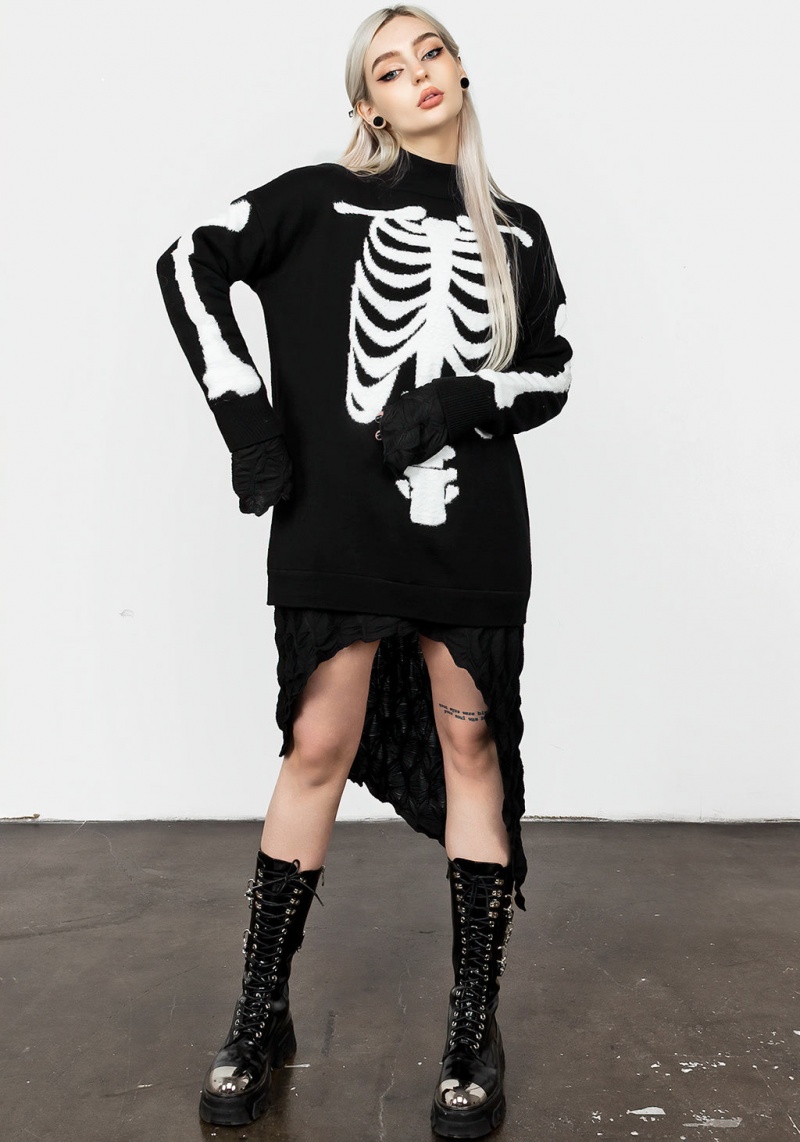 Disturbia Skeletus Oversized Jumper | XGT-80479401