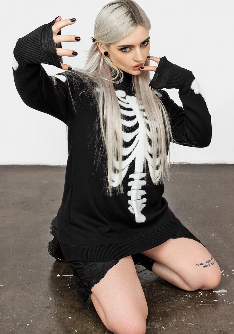 Disturbia Skeletus Oversized Jumper | XGT-80479401