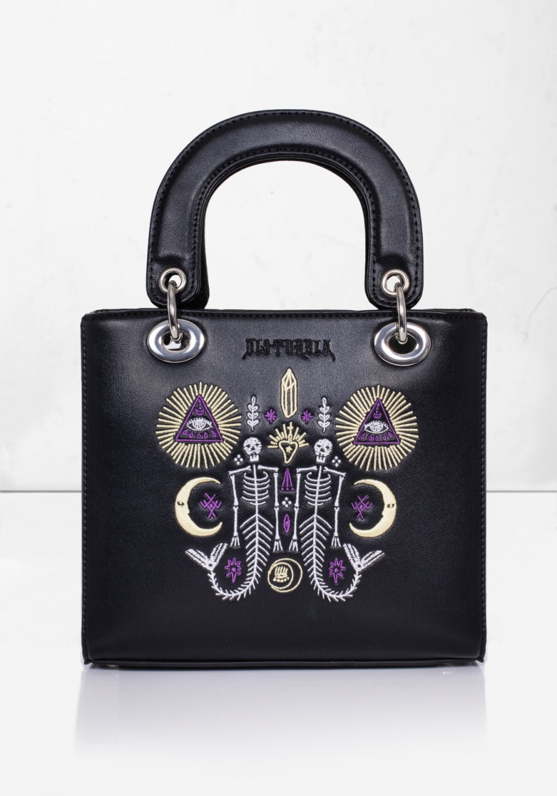 Disturbia Salacia Embroidered Mini Handbag | ZCZ-50134245