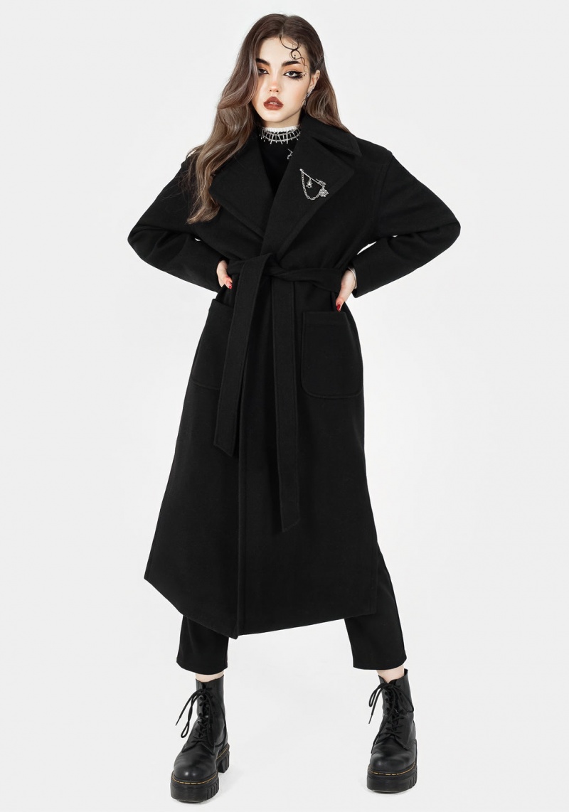 Disturbia Meltdown Oversized Coat with Brooch | VKW-35909647