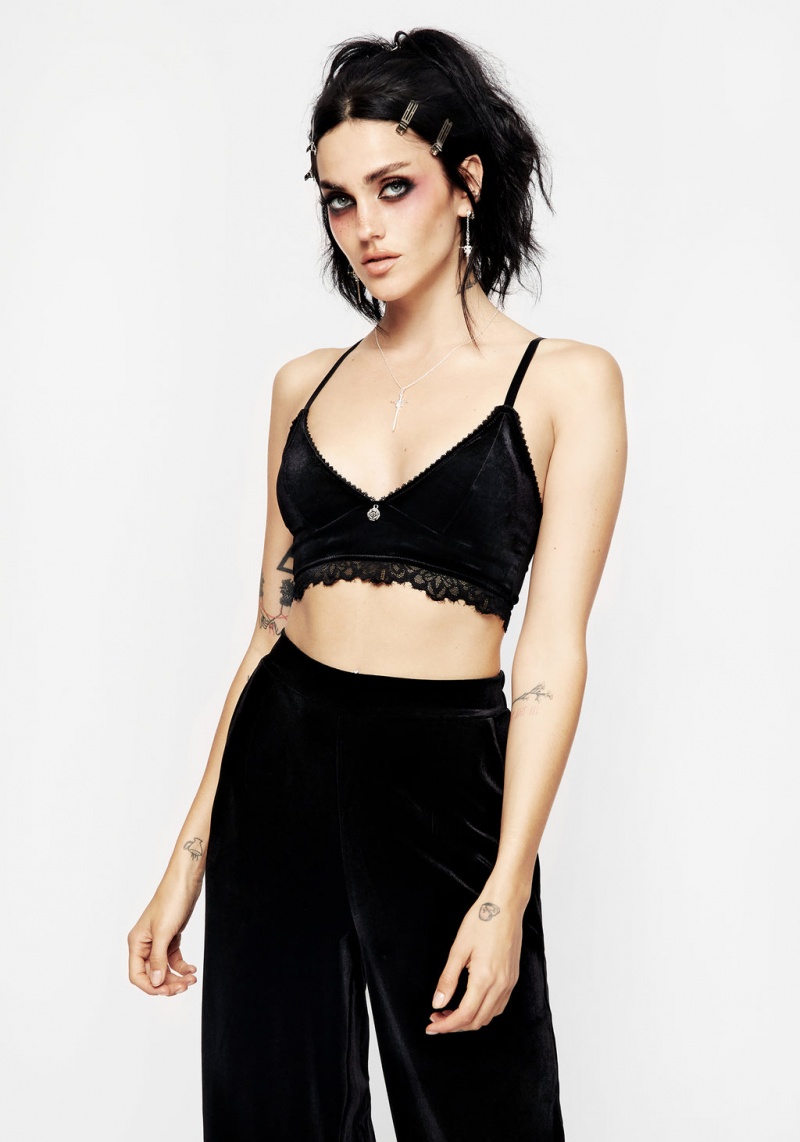 Disturbia Venus Velour Charm Bralet | QPE-28565135