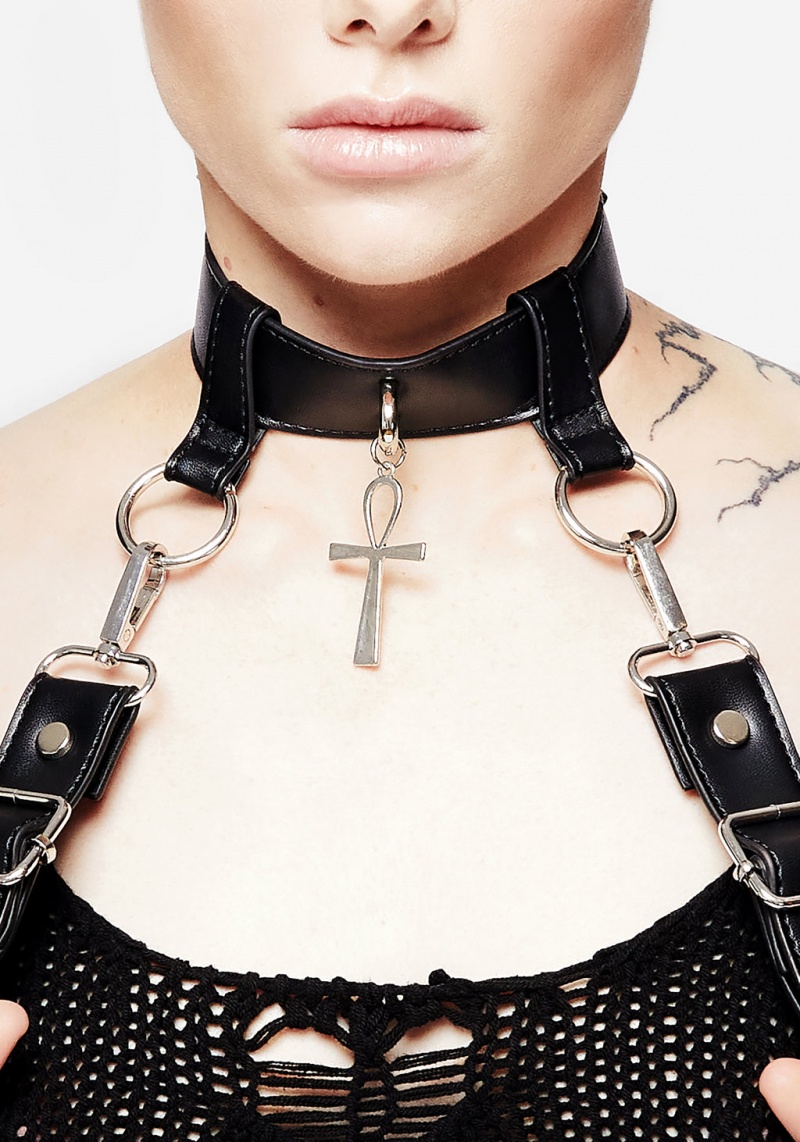 Disturbia Neith Ankh Choker Harness | YNG-99556653