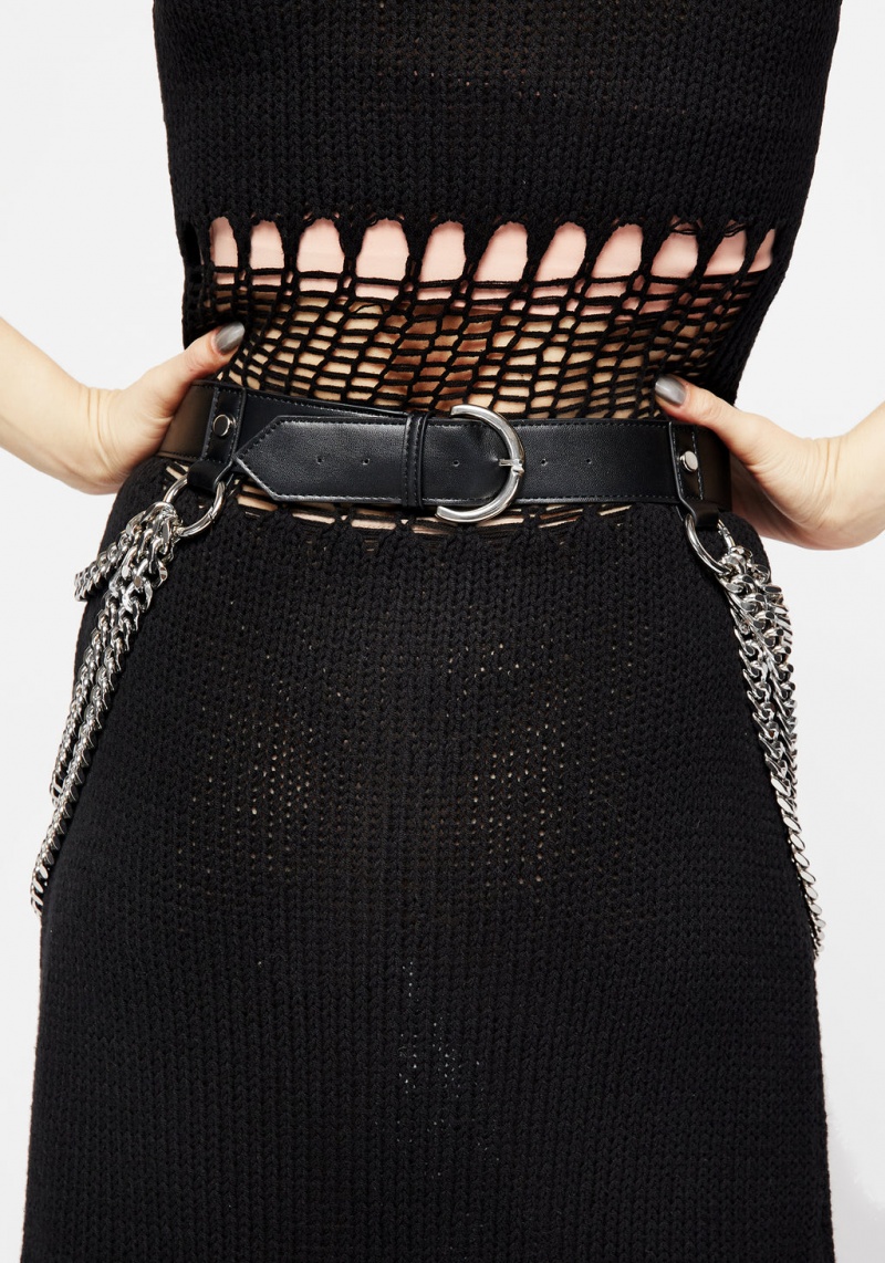 Disturbia Neith Ankh Charm Skirt Belt | LMV-19513730