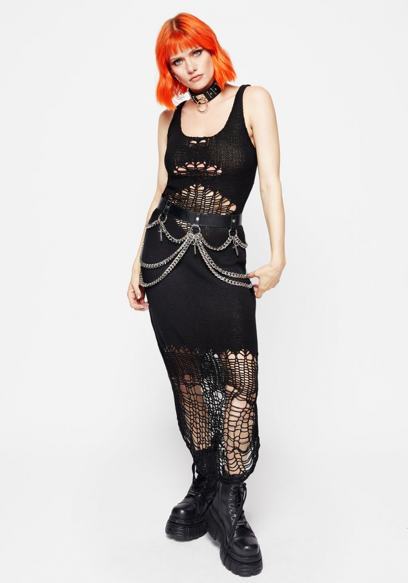 Disturbia Neith Ankh Charm Skirt Belt | LMV-19513730