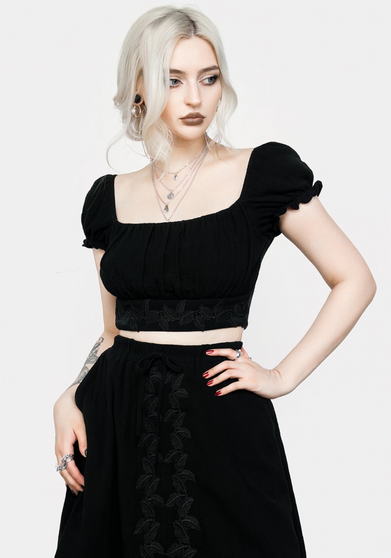 Disturbia Vine Textured Crop Top | NCU-51012663